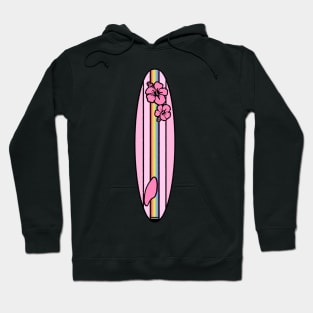 Gay Pride Flag Surfboard - Pink Hoodie